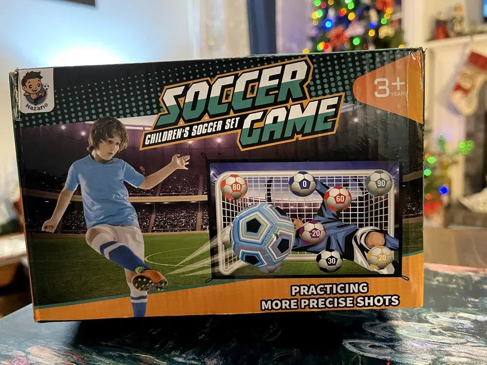 Kids Soccer Game Mat Set, Futball Indoor Target Toss Sports Toys New Christmas
